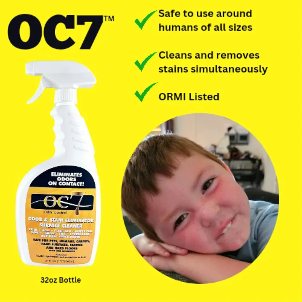 OC7 Organic Deodorizer/Stain Remover 32oz Spray Bottle